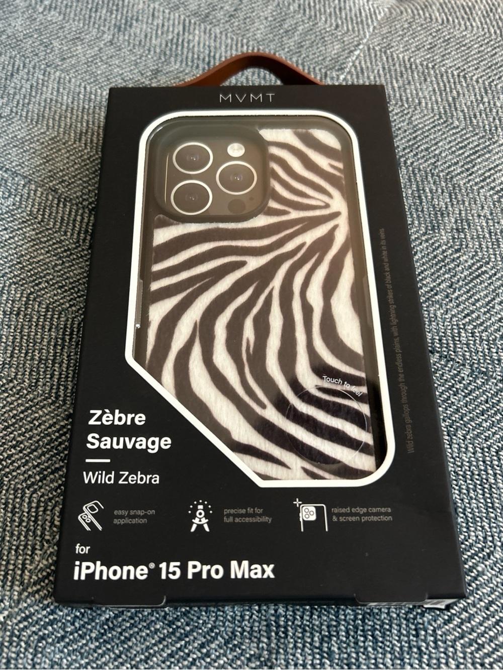 MVMT Wild Zebra Phone Case iPhone 15 Pro Max- NWT